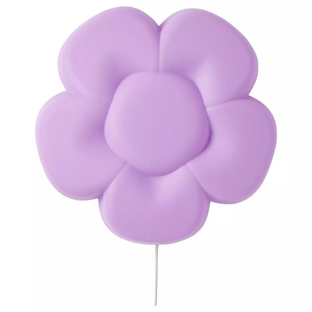 IKEA Lilac Flower Wall Light Upplyst LED Plastic Molded Purple NEW *READ 10.5"